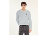 Pull Blason À Rayures En Laine Et Cachemire white / blue