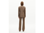 Veste tailleur croisé en laine avec blason camel camel