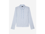 Chemise a manches longues a volants light blue