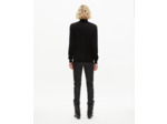 Pull col roulé en laine mérinos noir black