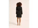 Robe courte coupe portefeuille à manches longues