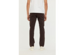 Pantalon straight fit, taille haute, jambe droite