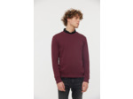 Sweat basique en coton bio gratté et print poitrine