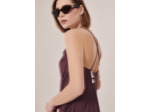 Robe Reane Chocolat en Polyester