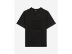 T-Shirt Noir Avec Broderie Logo black washed