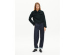 Blouson court en laine vert foncé bottle green