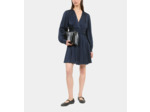 Robe Courte Tissu Crinckle Bleu Marine dark navy