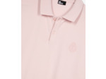 Polo manches courtes avec broderie blason lila
