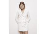 Robe tailleur manches longues ecru