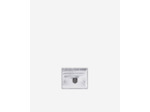 Porte-cartes en cuir avec ecusson mettalique silver