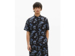 Chemise a manches courtes print fleuri black blue