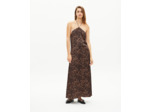 Robe longue sans manches imprimé léopard leopard