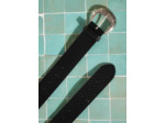 Ceinture cuir boucle argentée
