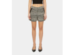 Short En Tweed Detail Galon black white