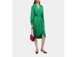 Robe Porte-Feuille Midi En Jacquard green