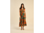 Robe longue imprimée végétal