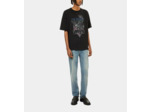 T-Shirt Noir Avec Sérigraphie Chaos Eagle black washed