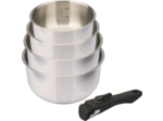 COMETE 4 Casseroles inox 14 à 20cm amov