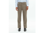 Pantalon de costume large beige melange
