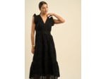 Robe longue en broderie anglaise