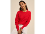 Pull ajouré détails festonnés