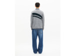 Pull avec bandes contrastées gris grey