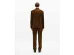 Veste de costume en velours côtelé marron caramel