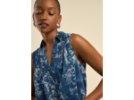Chemisier sans manches à imprimé floral