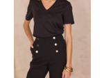 T-shirt col V en 100% coton DANA