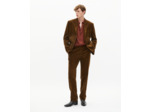 Veste de costume en velours côtelé marron caramel