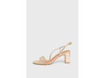 Sandales dorées à talons - CANDICE