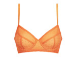 Soutien-gorge à armatures en tulle orange et pois lurex Shiny Mesh