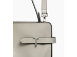 Sac porté épaule grand modèle Emie en cuir lisse et nubuck