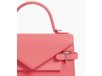 Sac à main double rabat moyen modèle Emilie en cuir signature T