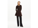 Robe courte en maille marron chocolate