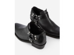 Bottines basses avec sangles en cuir noires black