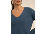 Pull ample à col V avec détails en lurex