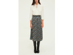 Jupe midi en satin à fleurs - CERES