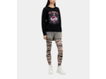Pull Col Rond Jacquard Sacred Heart black white