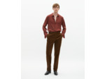 Pantalon de costume ajusté en velours côtelé marron caramel