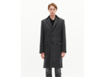 Manteau long en laine gris anthracite anthracite