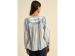 Blouse oversize en coton léger avec rayures