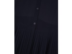 Chemise a manches longues bas plisse navy