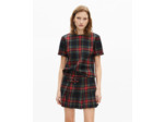 Jupe courte motif tartan rouge et noire rouge