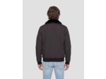 Blouson pilote avec col imitation fausse fourrure amovible