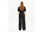 Pantalon large en laine avec revers noir black