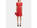 Robe Courte Rouge En Maille Ajourée red brique