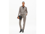 Veste tailleur en pied de poule courte noire et blanche black grey