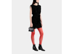 Robe courte noire en velours dévoré black