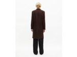 Manteau long en laine marron chocolate